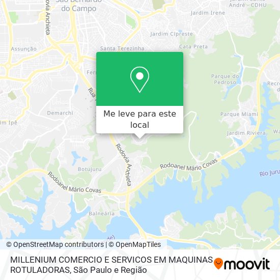 MILLENIUM COMERCIO E SERVICOS EM MAQUINAS ROTULADORAS mapa