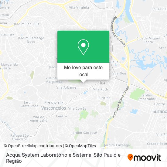 Acqua System Laboratório e Sistema mapa