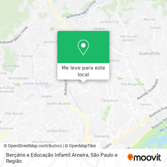 Berçário e Educação Infantil Aroeira mapa