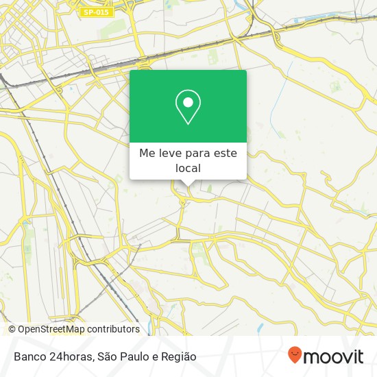 Banco 24horas, Avenida Sapopemba Água Rasa São Paulo-SP 03345-001 mapa