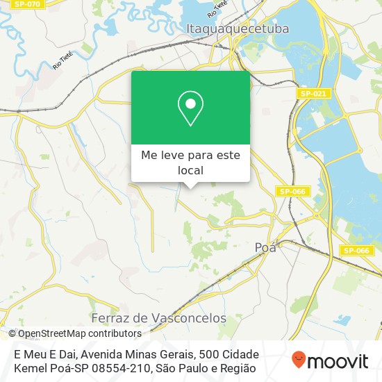 E Meu E Dai, Avenida Minas Gerais, 500 Cidade Kemel Poá-SP 08554-210 mapa