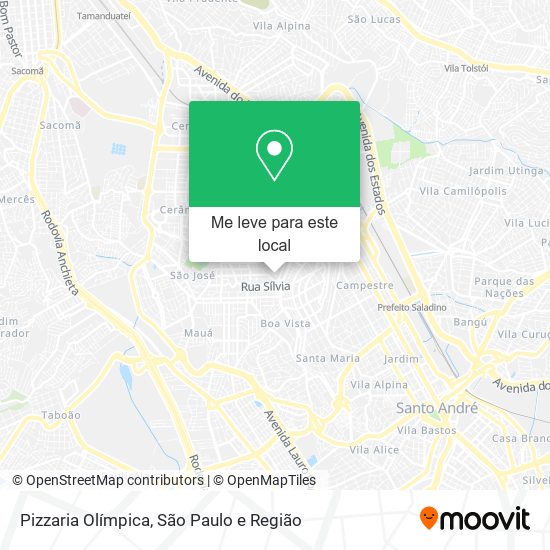 Pizzaria Olímpica mapa