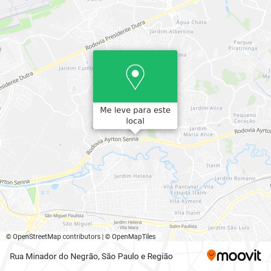 Rua Minador do Negrão mapa