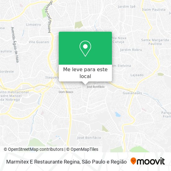 Marmitex E Restaurante Regina mapa