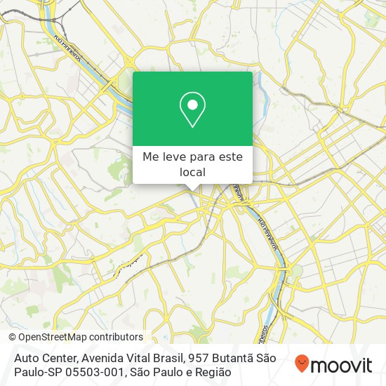 Auto Center, Avenida Vital Brasil, 957 Butantã São Paulo-SP 05503-001 mapa