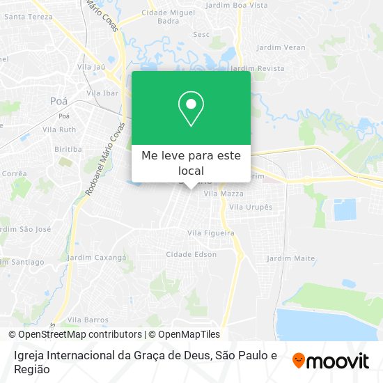 Igreja Internacional da Graça de Deus mapa