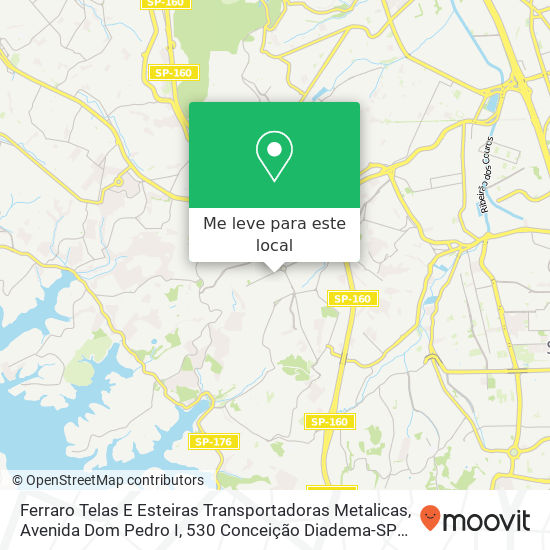 Ferraro Telas E Esteiras Transportadoras Metalicas, Avenida Dom Pedro I, 530 Conceição Diadema-SP 09991-000 mapa