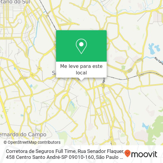 Corretora de Seguros Full Time, Rua Senador Flaquer, 458 Centro Santo André-SP 09010-160 mapa