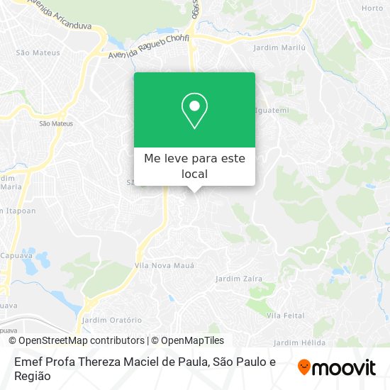 Emef Profa Thereza Maciel de Paula mapa