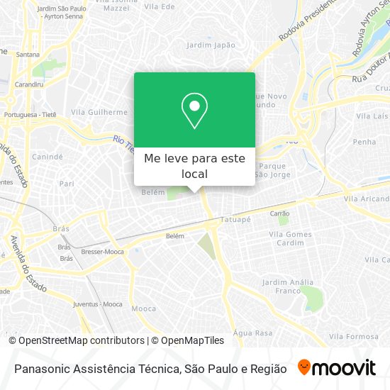Panasonic Assistência Técnica mapa