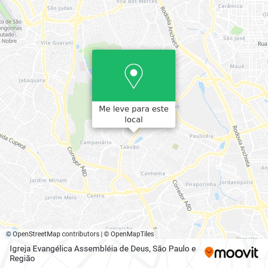 Igreja Evangélica Assembléia de Deus mapa