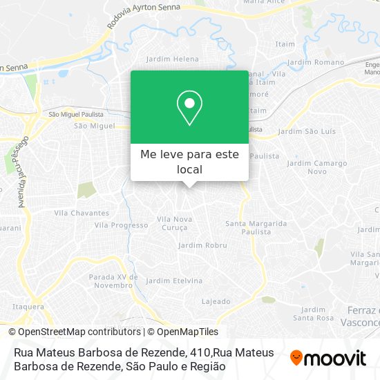 Rua Mateus Barbosa de Rezende, 410,Rua Mateus Barbosa de Rezende mapa