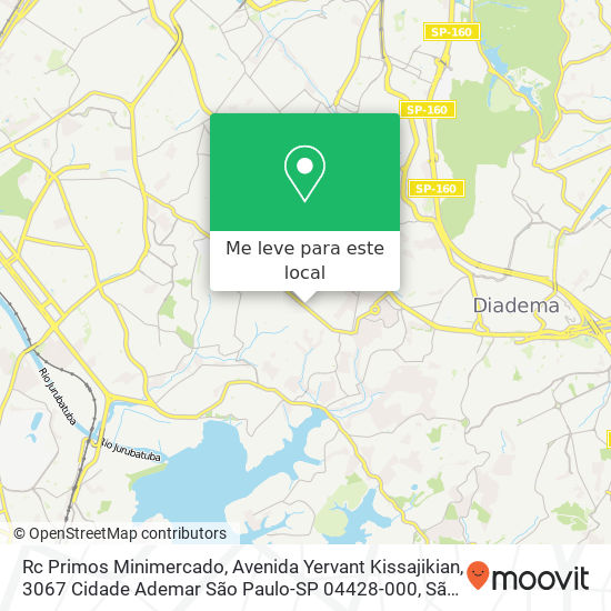 Rc Primos Minimercado, Avenida Yervant Kissajikian, 3067 Cidade Ademar São Paulo-SP 04428-000 mapa