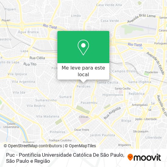 Puc - Pontifícia Universidade Católica De São Paulo mapa