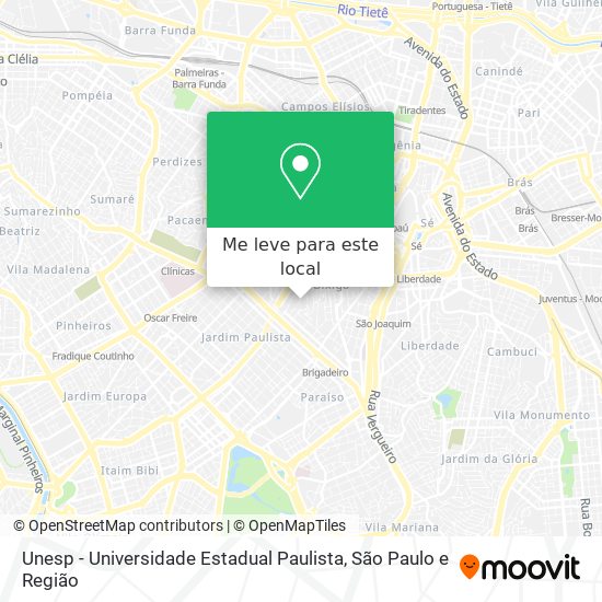Unesp - Universidade Estadual Paulista mapa
