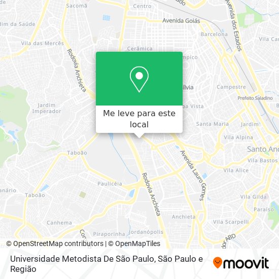Universidade Metodista De São Paulo mapa