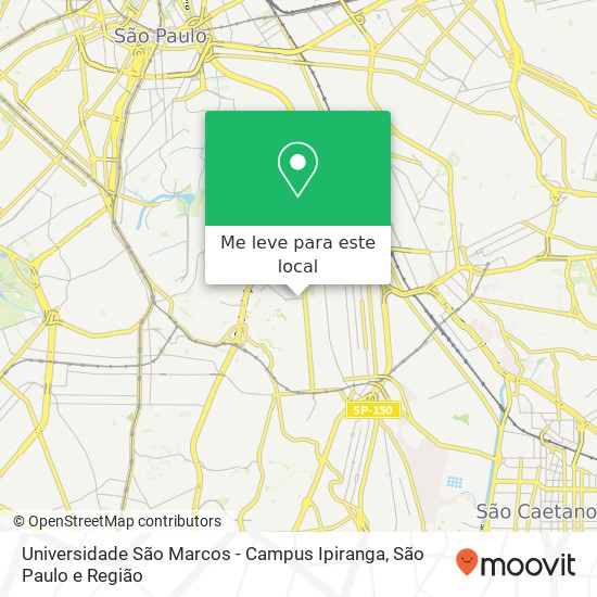 Universidade São Marcos - Campus Ipiranga mapa