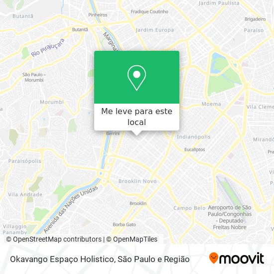 Okavango Espaço Holistico mapa