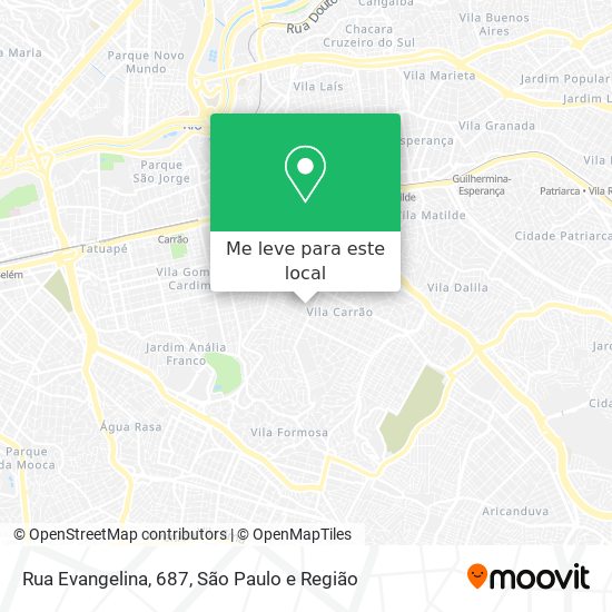 Rua Evangelina, 687 mapa
