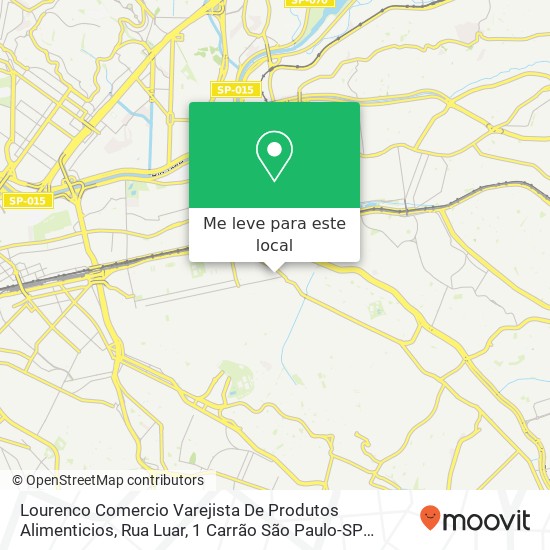 Lourenco Comercio Varejista De Produtos Alimenticios, Rua Luar, 1 Carrão São Paulo-SP 03407-010 mapa