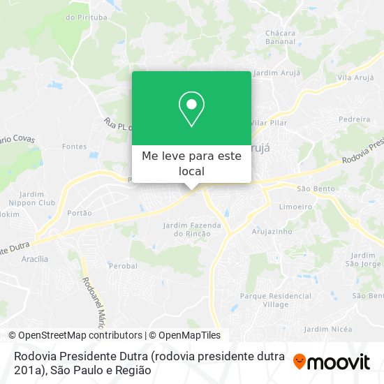 Rodovia Presidente Dutra (rodovia presidente dutra 201a) mapa