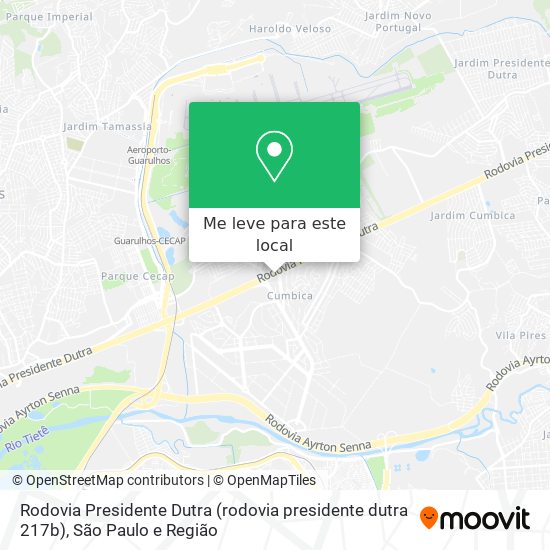 Rodovia Presidente Dutra (rodovia presidente dutra 217b) mapa