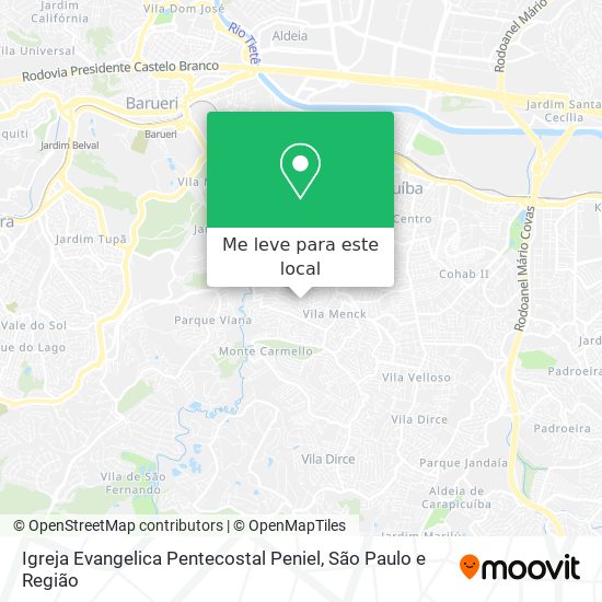 Igreja Evangelica Pentecostal Peniel mapa