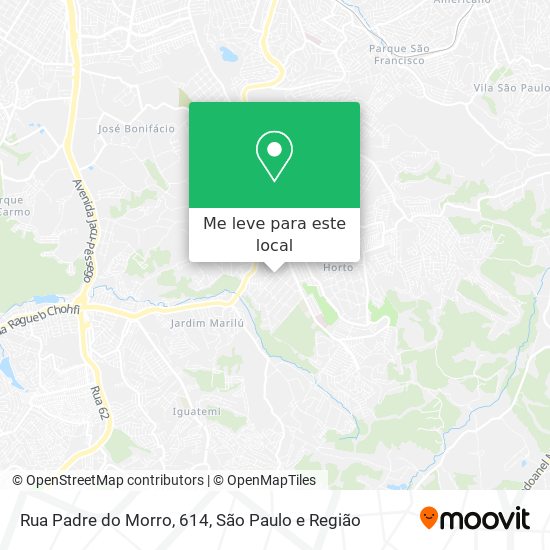 Rua Padre do Morro, 614 mapa