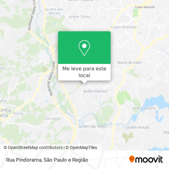Rua Pindorama mapa