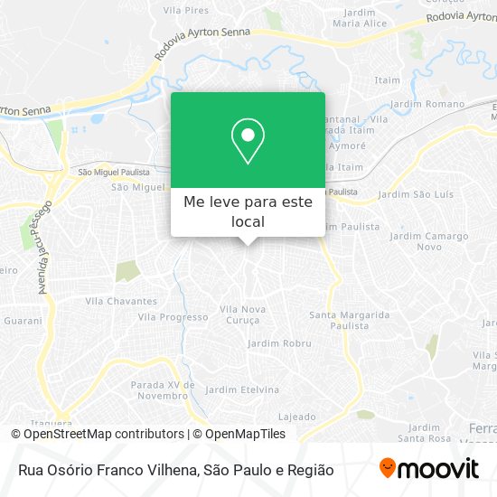 Rua Osório Franco Vilhena mapa