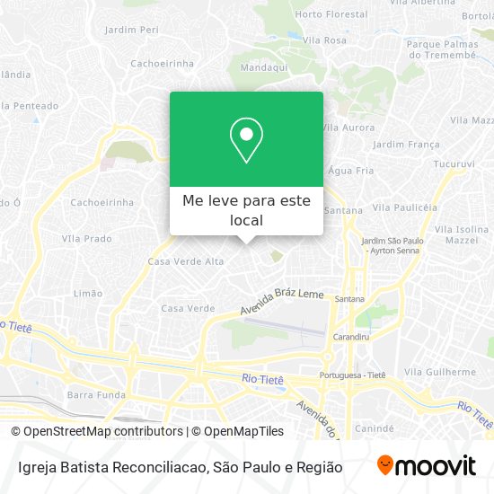 Igreja Batista Reconciliacao mapa