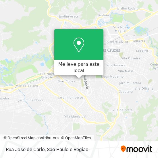 Rua José de Carlo mapa