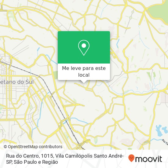 Rua do Centro, 1015, Vila Camilópolis Santo André-SP mapa