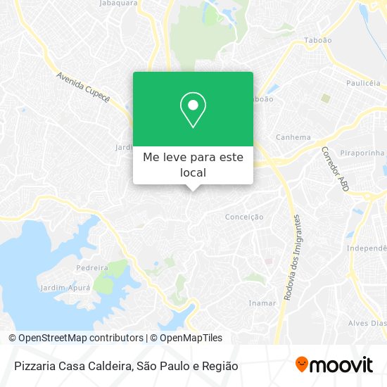 Pizzaria Casa Caldeira mapa