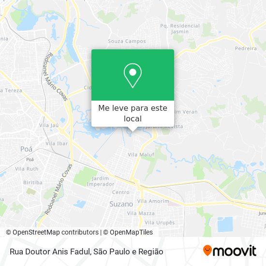 Rua Doutor Anis Fadul mapa