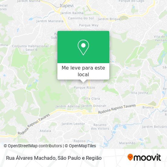 Rua Álvares Machado mapa