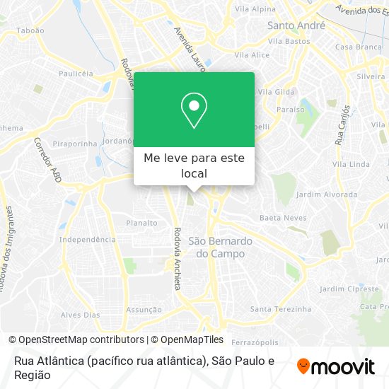 Rua Atlântica (pacífico rua atlântica) mapa