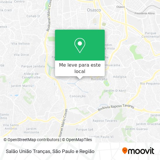 Salão União Tranças mapa
