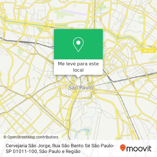 Cervejaria São Jorge, Rua São Bento Sé São Paulo-SP 01011-100 mapa