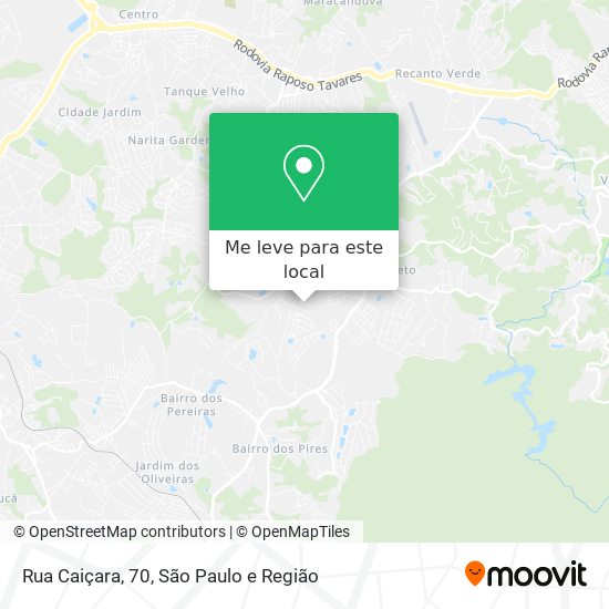 Rua Caiçara, 70 mapa