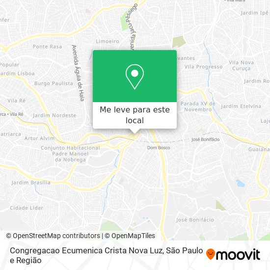 Congregacao Ecumenica Crista Nova Luz mapa