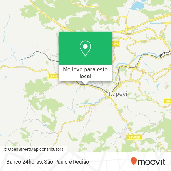 Banco 24horas, Rodovia Engenheiro Renê Benedito da Silva Itapevi Itapevi-SP 06683-000 mapa