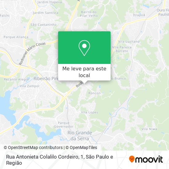 Rua Antonieta Colalilo Cordeiro, 1 mapa