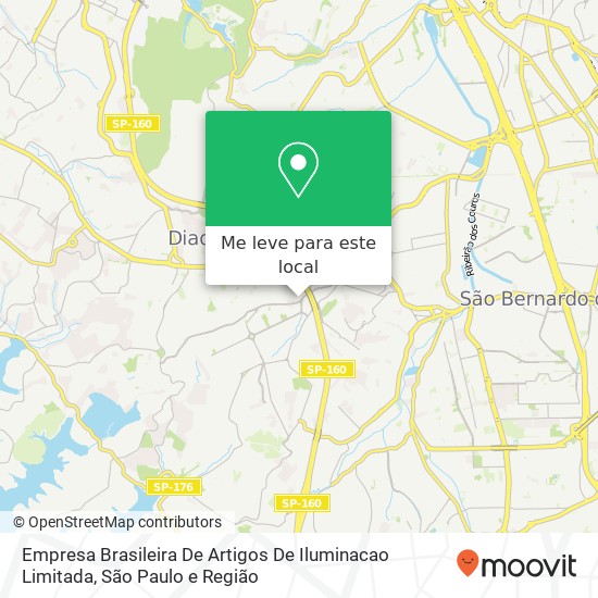 Empresa Brasileira De Artigos De Iluminacao Limitada, Avenida Riachuelo, 171 Conceição Diadema-SP 09912-190 mapa