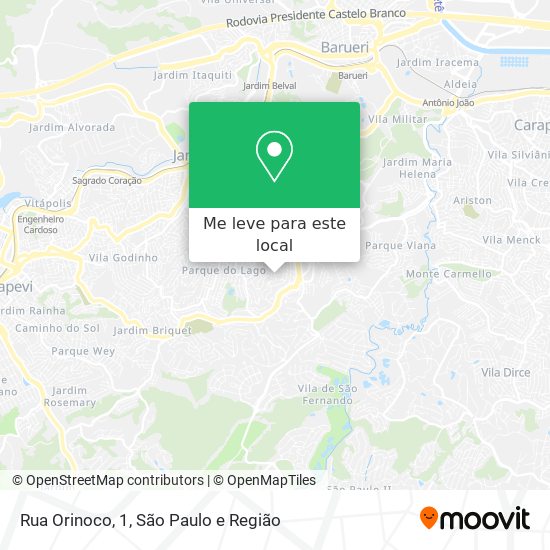 Rua Orinoco, 1 mapa