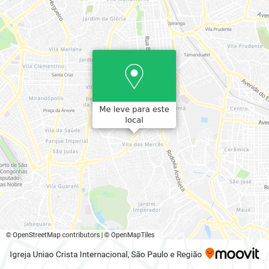 Igreja Uniao Crista Internacional mapa