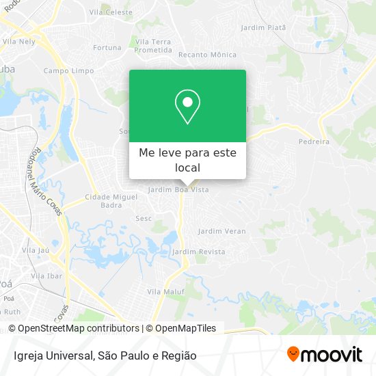 Igreja Universal mapa