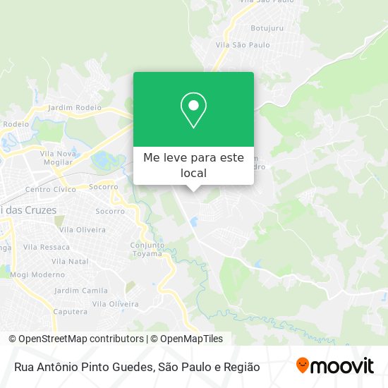 Rua Antônio Pinto Guedes mapa