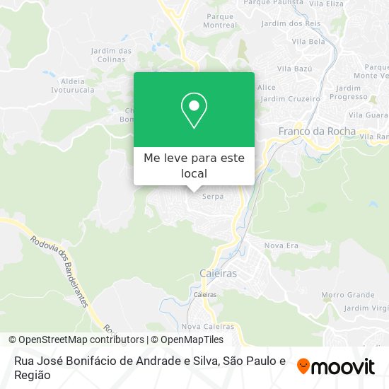 Rua José Bonifácio de Andrade e Silva mapa