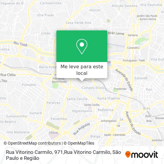 Rua Vitorino Carmilo, 971,Rua Vitorino Carmilo mapa